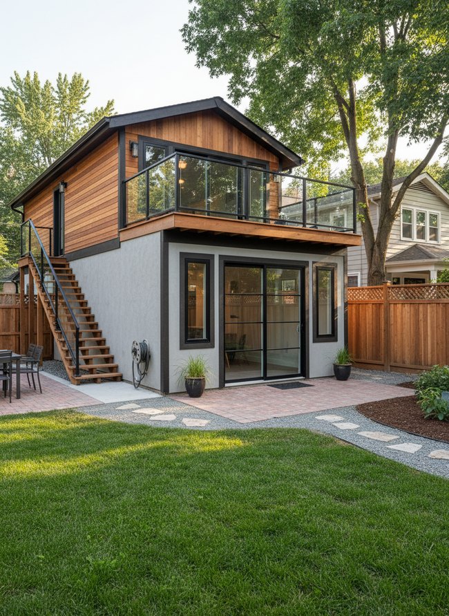 Transitional Style Garage ADU