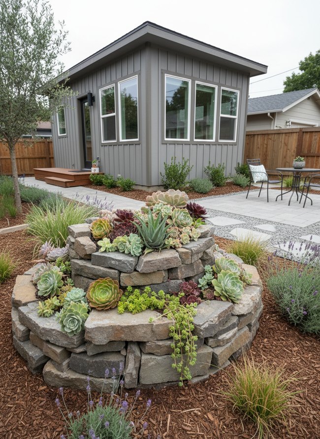 Succulent Rockery Feature