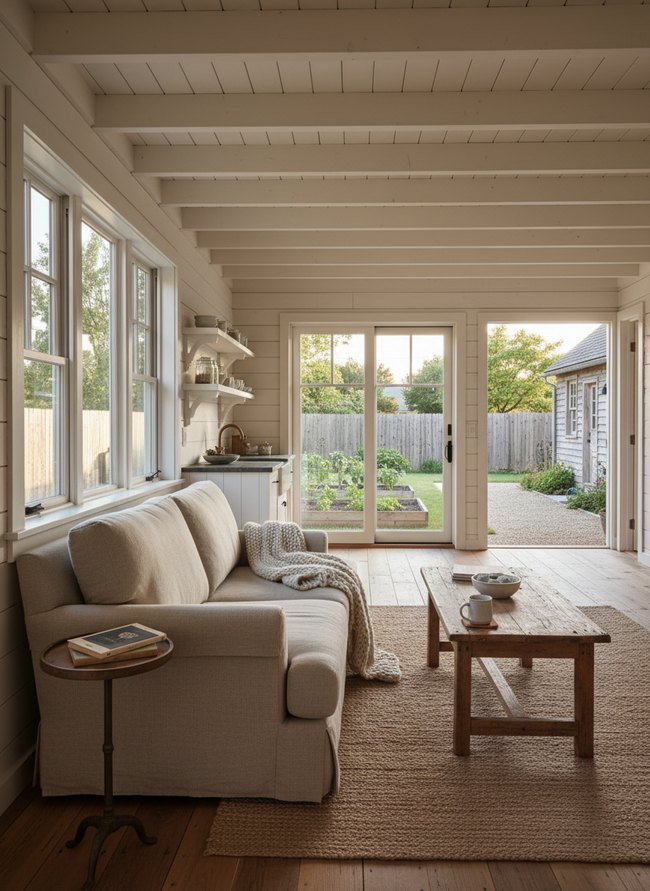 White Washed Backyard Haven
