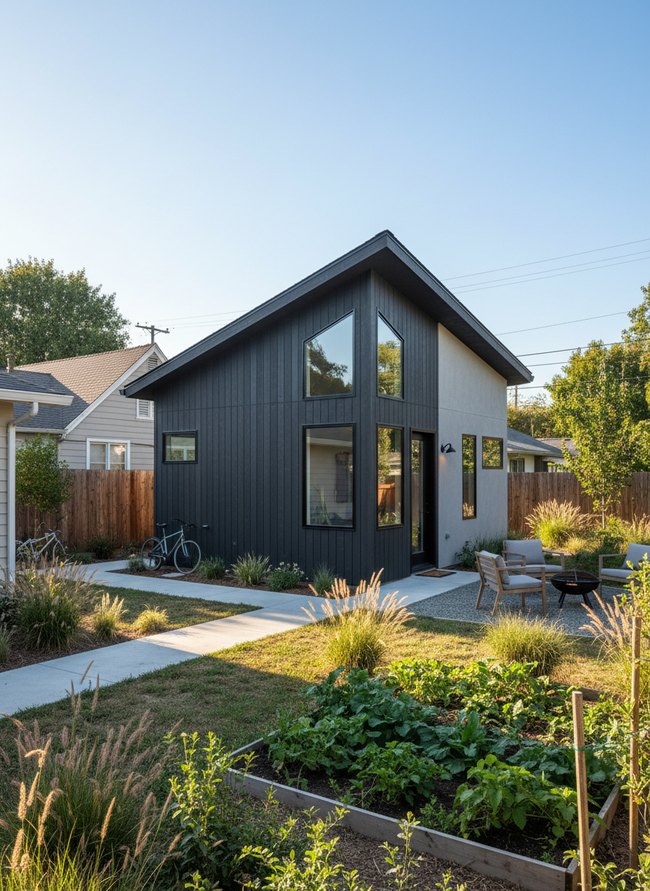 Asymmetrical Roof ADU