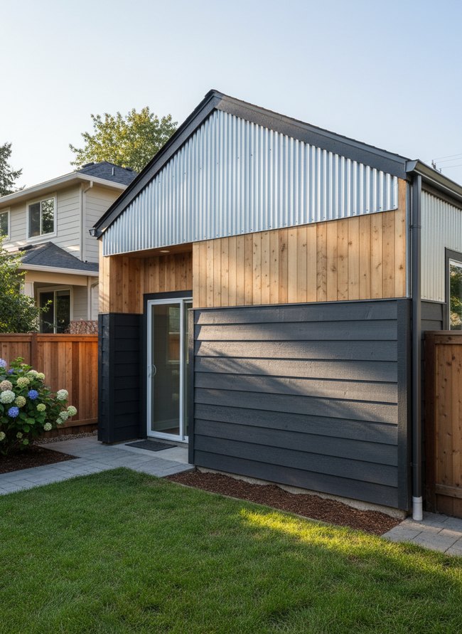 Bold Contrasting Siding Mix